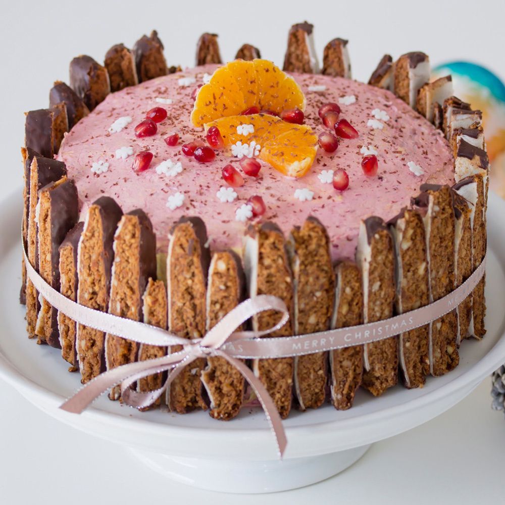 Orangen-Granatapfel-Torte mit Lebkuchen 