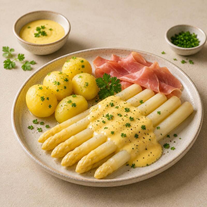 Spargel mit Sauce Hollandaise