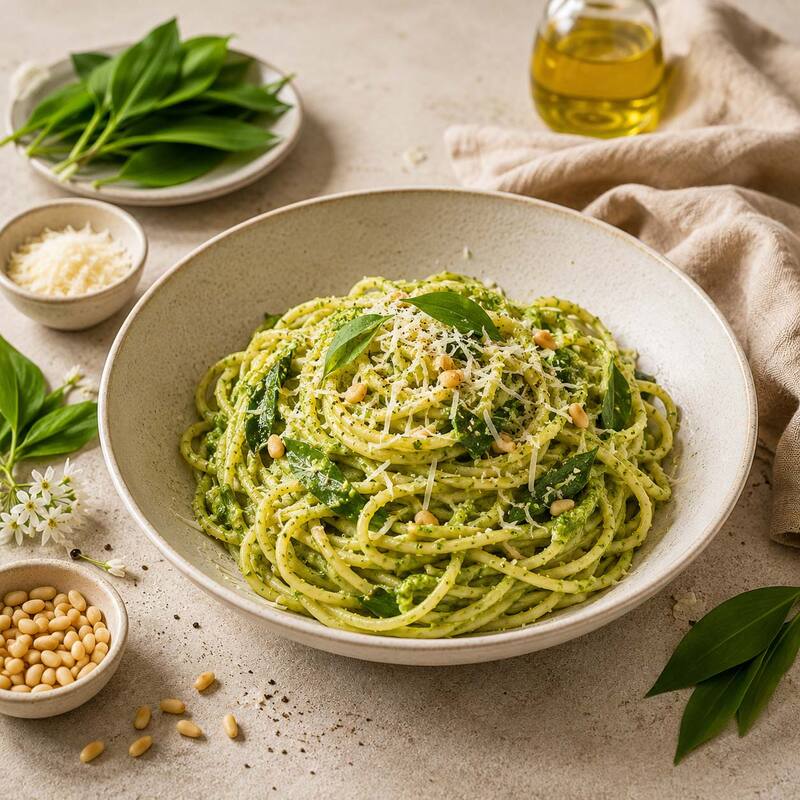 B&auml;rlauchpesto mit Pasta