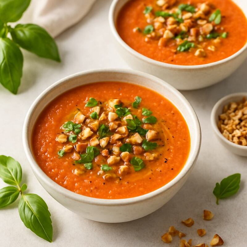 Gazpacho mit gerösteten Mandeln