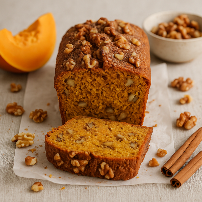 Kürbisbrot mit Walnüssen & Zimt