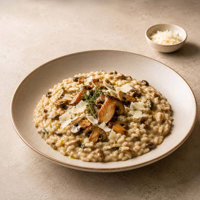 Pilzrisotto mit Parmesan & Tr&uuml;ffel&ouml;l