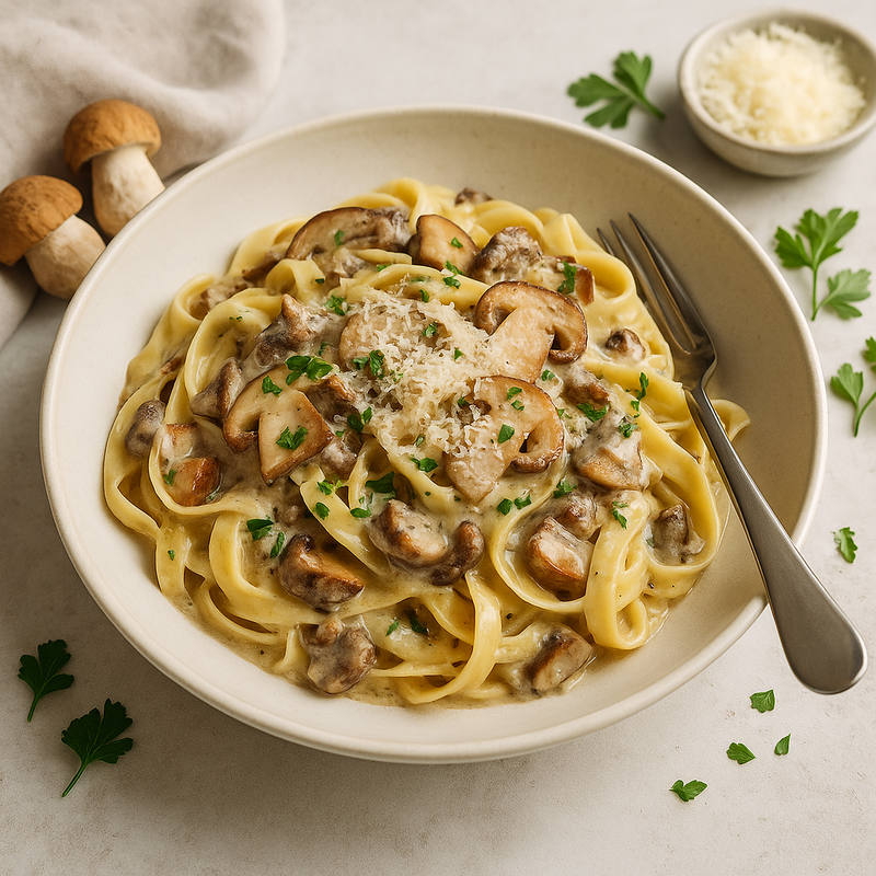Steinpilz Pasta mit Rahmsoße