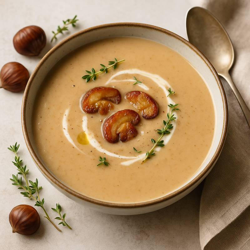 Wärmende Maronensuppe mit Thymian