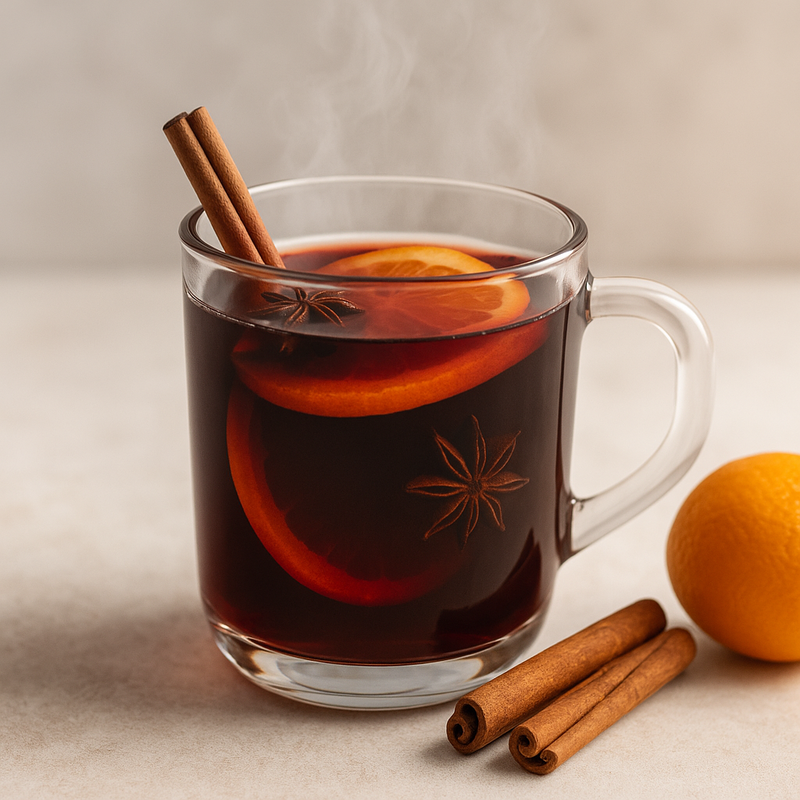 Glühwein mit Zimt & Orangen