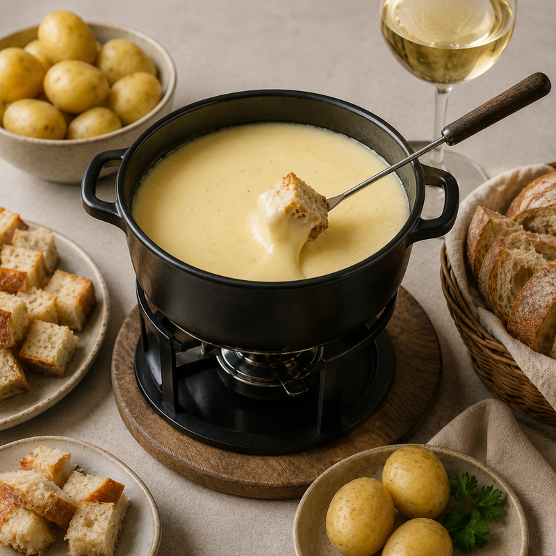 Klassisches Fondue mit K&auml;se
