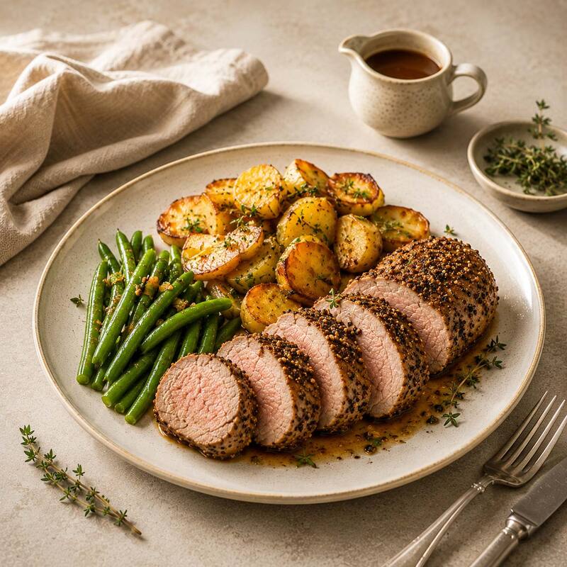 Schweinefilet mit Pfefferkruste