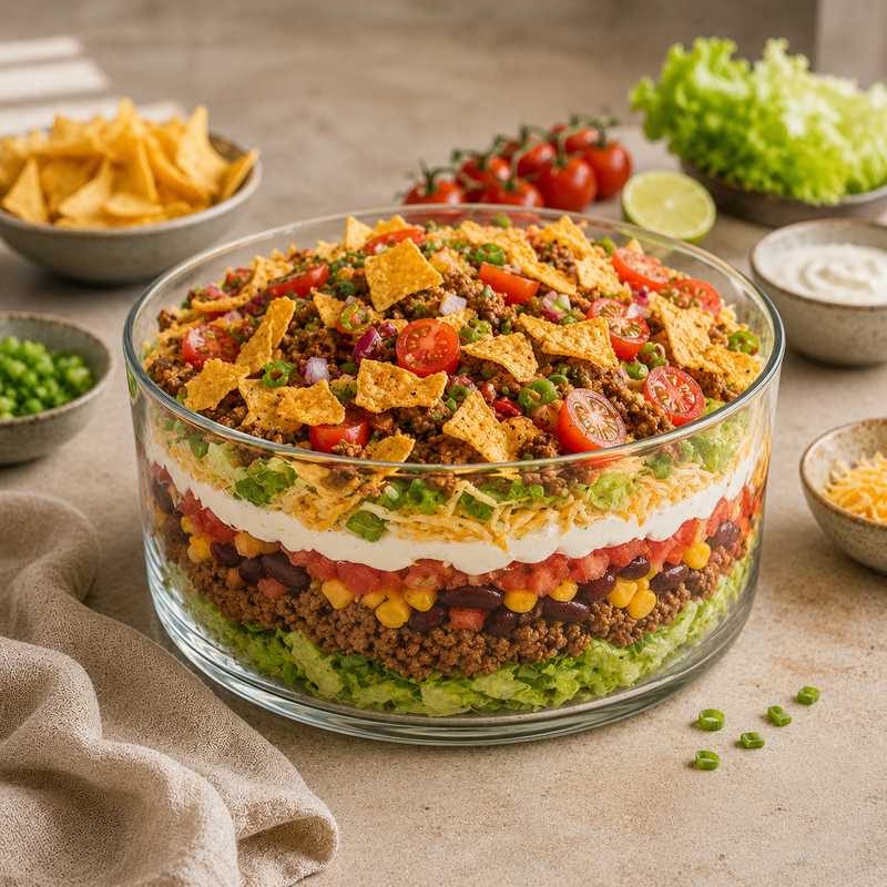 Taco-Salat mit Hackfleisch