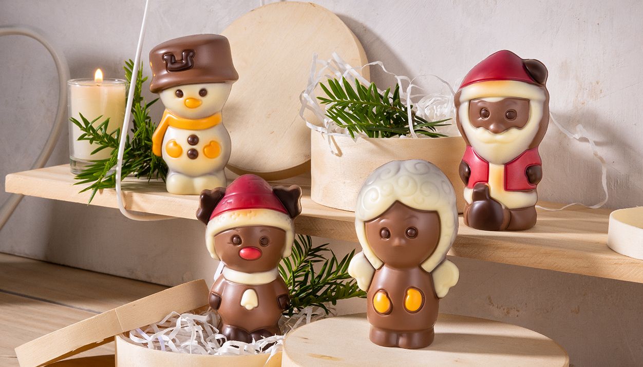 Geschenkpackung Weihnachtsfiguren