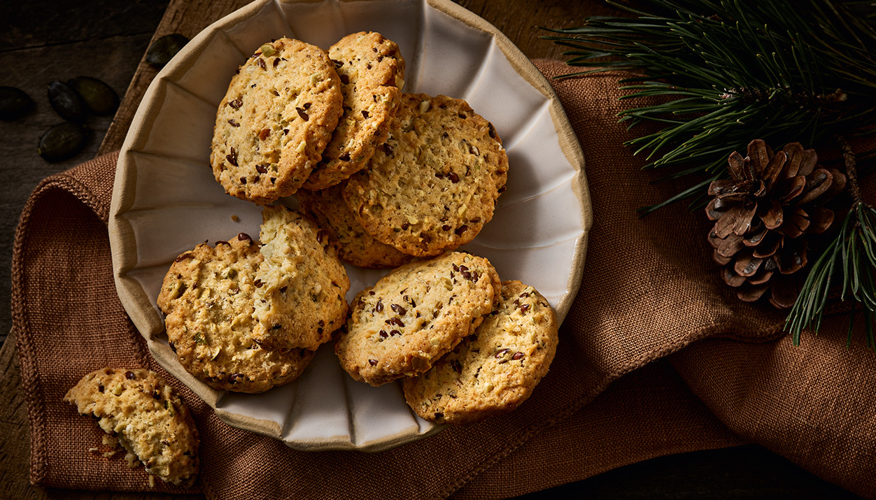 Pastry Spelt with pumpkin seeds