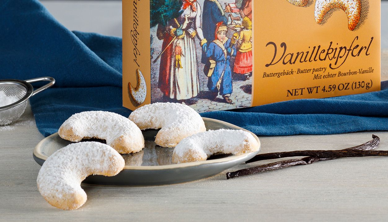 Nuremberg Vanilla Crescents One pack of buttery shortbread biscuits