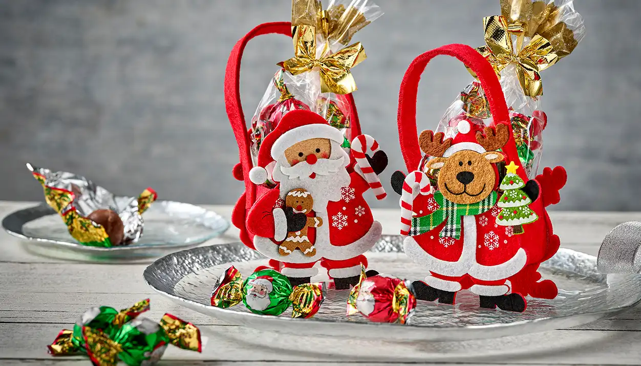 Filztäschchen Weihnachtsmann & Rentier