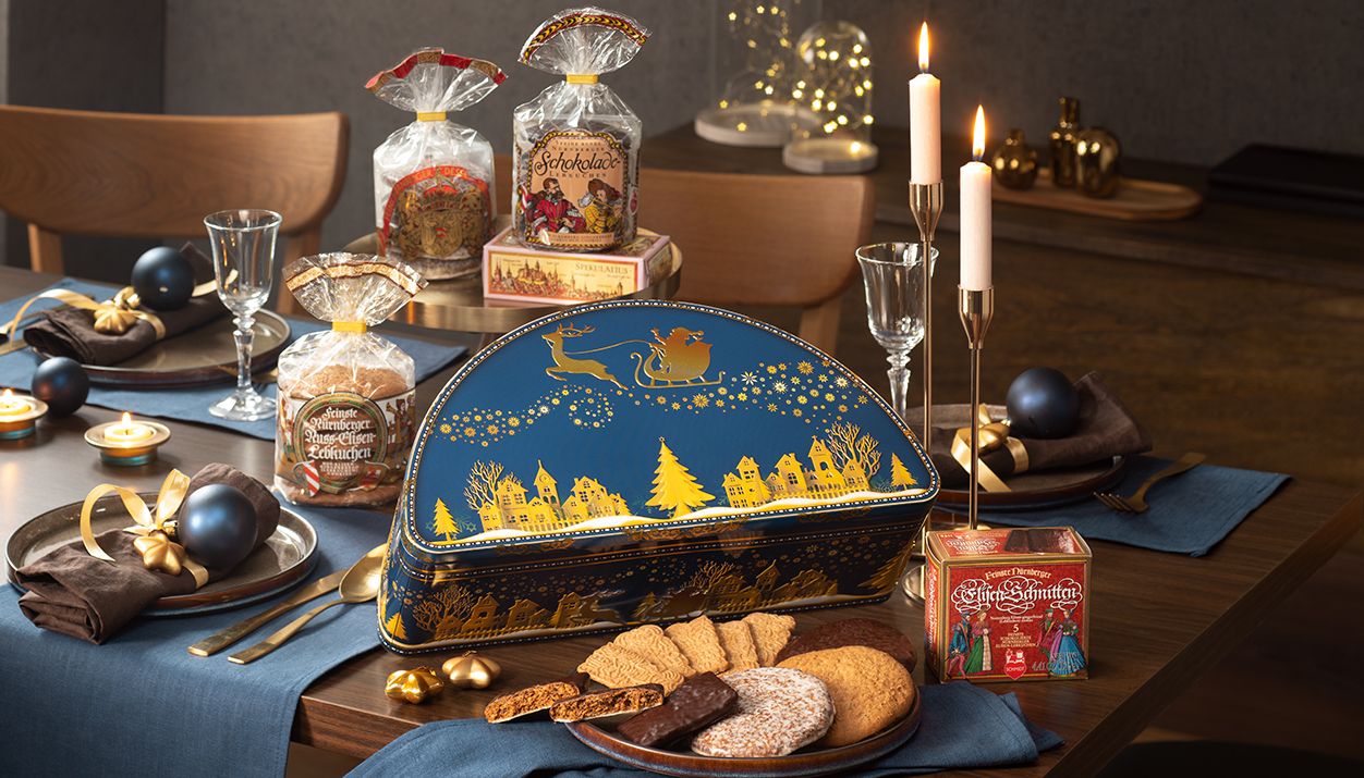 Christmas Market Elisen Chest High-quality metal chest with Christmas specialities