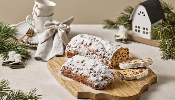 Nürnberger Christkindlesmarkt-Stollen mit Marzipan