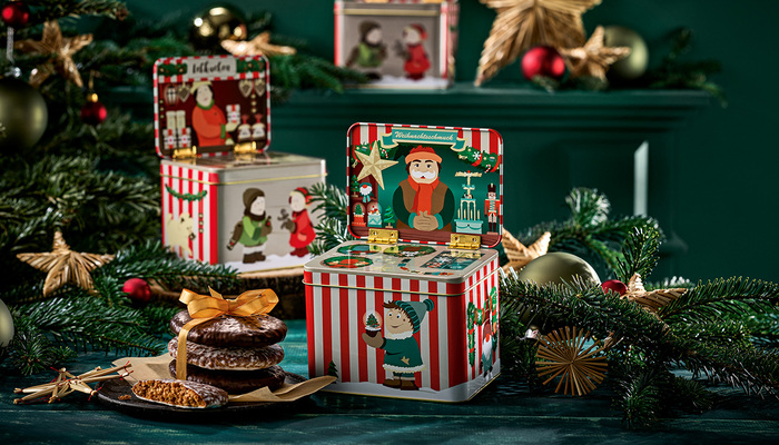 Christkindlesmarkt-Buden-Dose 2025