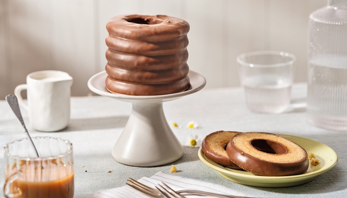 Baumkuchenring mit Vollmilchschokolade