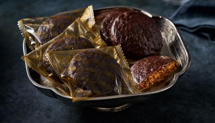 Schokolierte Oblaten-Lebkuchen