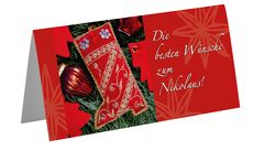 Greeting card Santa Claus boots